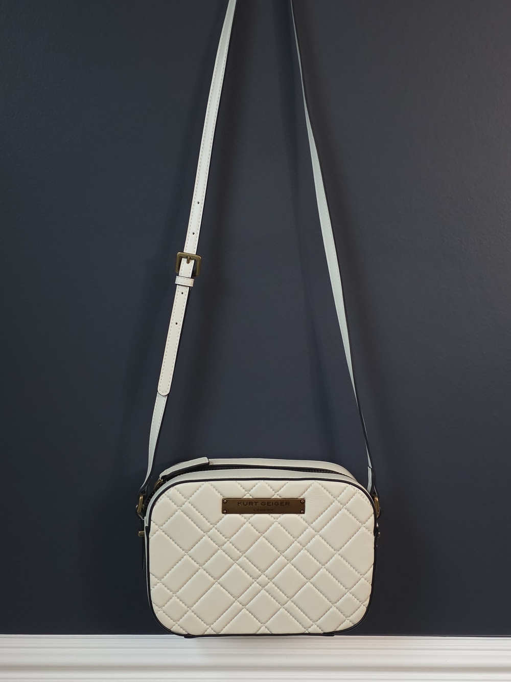 Kurt Geiger Brixton Quilted Camera Crossbody Bag